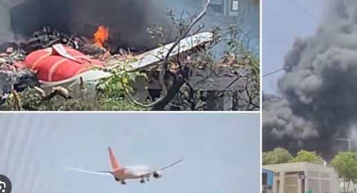 Air India Flight to London with 242 Passengers Crashes Near Ahmedabad Airport; PM Modi Expresses Grief